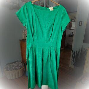 Shabby Apple Green Midi Dress Women 14 16 Vintage Inspired